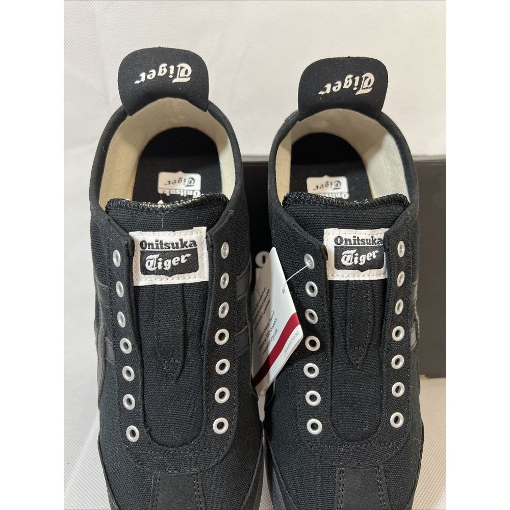 NEW IN BOX ONITSUKA TIGER MEXICO 66 SLIP-ON SNEAKERS BLACK WHITE SZ 8 WMN 9.5 - Picture 4 of 6